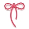 Alloy Pendant, Spray Painted,  Bowknot Charms, Deep Pink, 44x36x5mm, Hole: 1.8mm