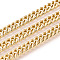 Aluminium Curb Chains, Unwelded, with Spool, Golden, 10x6.5x1mm, about 65.62 Feet(20m)/Roll