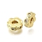 Brass Micro Pave Clear Cubic Zirconia Beads, Rack Plating, Long-Lasting Plated, Lead Free & Cadmium Free, Flat Round, Golden, 5.5x1.5mm, Hole: 2mm