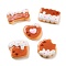 Opaque Resin Imitation Food Decoden Cabochons, Biscuits Mixed Shapes, Mixed Color, 14~22.5x22.5~28x8~8.5mm