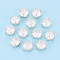 Sew on Rhinestone Montee Beads, with Brass Prong Settings, Garments Accessories, Flat Round, Crystal, 8.1x5.8mm, Hole: 1mm, about 288pcs/bag