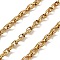 304 Stainless Steel Oval Link Chains, Unwelded, with Spool, Ion Plating(IP), Real 18K Gold Plated, 8x5.5x1.5mm, 10m/roll