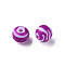 Opaque Striped Acrylic Beads, Round, Medium Orchid, 11.5x10.5mm, Hole: 2.5mm, about 218pcs/199g