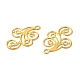 アイアン製ペンダント  エッチングされた金属装飾  プテリスのチャーム  ゴールドカラー  31x21.5x0.5mm  穴：2.4mm FIND-B020-01G-3