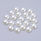 Cabochons espalda plana perla medio de acrílico redondo imedioo X-OACR-H001-6-1