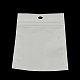 パールフィルムプラスチックジップロックバッグ  再封可能な包装袋  ハングホール付き  トップシール  セルフシールバッグ  長方形  ホワイト  15x10cm  インナー対策：12x9のCM OPP-R003-10x15-2