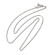 Collar de cadenas de trigo de plata de ley 925 chapada en rodio para mujer STER-I021-02B-P-4