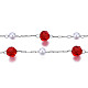 Glas facettierte runde Perlenketten aus ABS-Kunststoff CHS-N003-09B-4