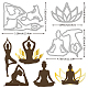 Benecreat 3 Stück Yoga-Thema Stanzformen Schablone DIY-WH0309-790-2