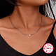 925 collar con colgante de circonita cúbica de plata de ley para mujer. UW1038-1-2