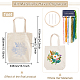 DIY-Stickerei-Kit für Einkaufstaschen mit Blumenmuster DIY-WH0349-21A-2