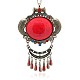 Antique Silver Alloy Resin Big Pendants Necklace Findings PALLOY-J310-01AS-1