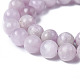 Pierre naturelle perles rondes de kunzite brins G-O030-5mm-06-2