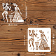 FINGERINSPIRE African Tribe Stencil Template 30x30cm DIY-WH0172-788-2