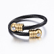 Trendy conjuntos de anillos y brazaletes de torque de 304 acero inoxidable SJEW-H073-11-5