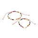 Bracelets de perles tressées en fil de nylon de verre électrolytique pour maman et fille BJEW-JB06359-02-1