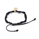 Bracelets de perle tressés en corde de polyester ciré coréen ajustable BJEW-JB04670-03-4