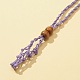 4Pcs 4 Colors Braided Wax Cord Macrame Pouch Necklace Making NJEW-FS0001-07-2