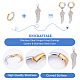 UNICRAFTALE 4 Pairs 4 Sizes Two Tone 304 Stainless Steel Hinged Hoop Earrings Ring Huggie Hoop Earring Hypoallergenic Earrings for Women Jewellery Making EJEW-UN0002-20-3