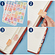 Adesivi con schede autoadesive per pianificatore mensile a colori sfumati DIY-WH0308-187A-6