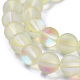 Chapelets de perles en pierre de lune synthétique G-F142-8mm-14-3