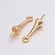 Real 18K Gold Plated Brass Cup Pearl Peg Bails Pin Pendants KK-L147-208-NR-2