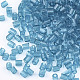 ガラスシードビーズを等級分けする  六角形（ツーカット）  透明色  スチールブルー  1.5~2.5x1.5~2mm  穴：0.8mm  約2100個/袋  450 G /袋 SEED-S022-02N-2