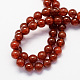 Round Dyed Natural Carnelian Beads Strands G-S125-8mm-2