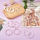 Kissitty 7 paio di orecchini pendenti a forma di c con perle in resina di stile e anello FIND-KS0001-16-5