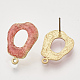 Accessoires de clous d'oreilles émaillés de fer IFIN-N003-24C-2