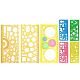 Set di righelli multifunzionali in plastica per disegno geometrico&nbsp;OFST-PW0005-01B-1