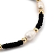 Verstellbarer Nylonfaden geflochtene Perlen Armbänder BJEW-JB05384-02-2