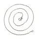 10 pièces 304 colliers de chaîne de câble en acier inoxydable pour hommes femmes NJEW-YW0001-06-3