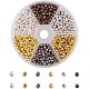 PH PandaHall 1200 PCS 6 Color Oval Faceted Spacer Beads Antique Tibetan Alloy Jewelry Beads for Bracelet Necklace Jewelry Making Supplies PALLOY-PH0012-43-1