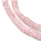 Granos naturales de abalorios de cuarzo rosa G-B064-A30-4