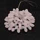 Faceted Teardrop Imitation Jade Glass Beads Strands GLAA-A023B-02-2