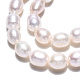 Fili di perle di perle d'acqua dolce coltivate naturali PEAR-N012-05K-5