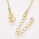 Brass Square Snake Chain Necklace Making MAK-T006-10A-G-2