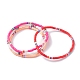 4 pz 4 colori fatti a mano in argilla polimerica perline elastiche cavigliere set per le donne AJEW-AN00467-1