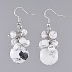 Natural Gemstone Dangle Earrings EJEW-JE03586-2