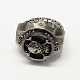 Relojes de cuarzo anillo elástico de hierro RJEW-R119-02B-1