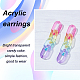 Anattasoul 5 Paar 5-farbige Acryl-Kabelketten-Ohrstecker EJEW-AN0004-06-3