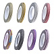 Self-adhesive Ultra Thin Frosted Line Nail Stickers MRMJ-K010-07C-2
