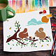FINGERINSPIRE Squirrel Stencil Template 29.7x21cm Large A4 Artful Stencil Reusable Drawing Template Flexible Sheets DIY T-shirt Paint Vinyl for Painting Drawing on Wood DIY-WH0202-298-7