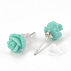 Synthetic Coral Stud Earrings EJEW-Q698-05A-2