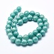 Billes de perles d'amazonite imitation en jade blanc naturel G-O164-05-6mm-2