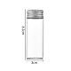Botellas de vidrio transparente contenedores de abalorios CON-WH0085-75F-01-1
