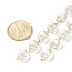 Chaînes de perles de verre électroplaqué à la main AJEW-JB01098-4