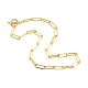 Brass Pendant Necklaces & Paperclip Chain Necklaces Sets NJEW-JN03027-9