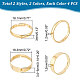 Unicraftale 16pcs 4 estilos ajustables 304 configuraciones de anillo de dedo de acero inoxidable STAS-UN0043-38-3